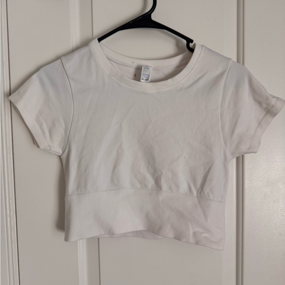 White Cropped T-Shirt